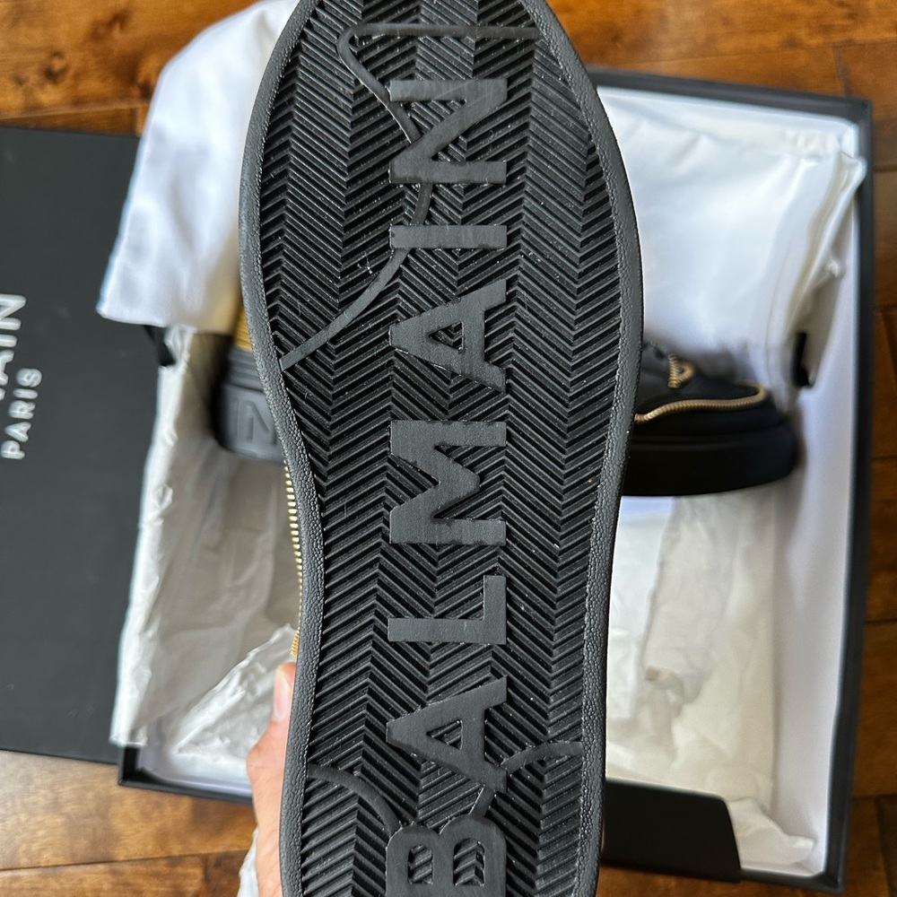 Balmain_B Court Mid Top Rubber Leather and Zip